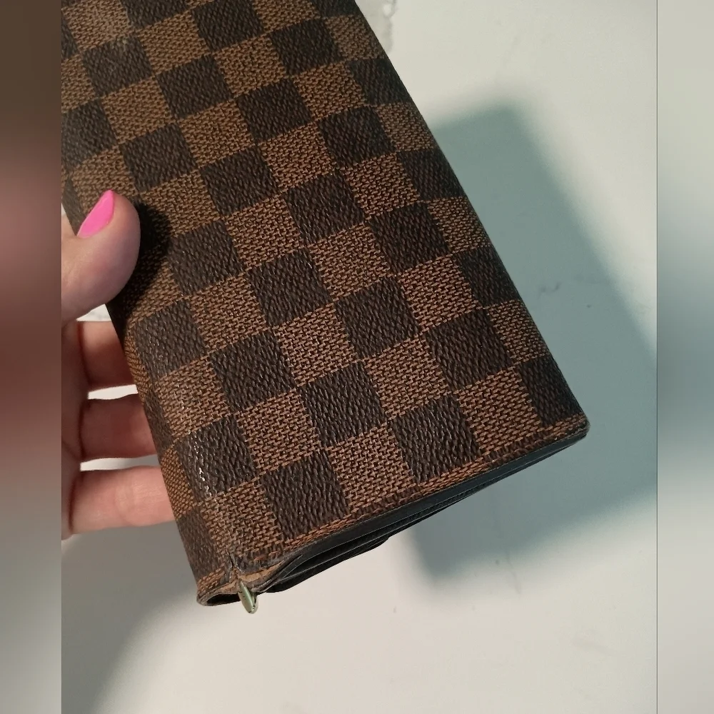 Authentic Louis Vuitton Damier Ebene Josephine Long Bifold Wallet